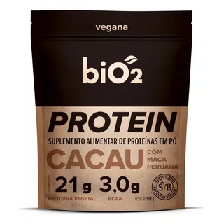 Proteína De Arror E Ervilha Sabor Pó Cacau E Maca Peruana Vegana Bio2 908g