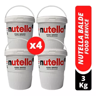 Nutella Balde 3kg X 4 (6kg) Pack De Oferta