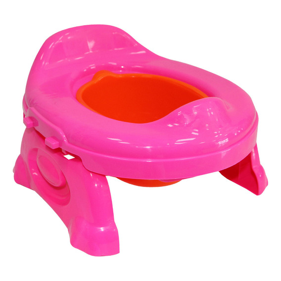 Bebeglo Bacinica Portátil 2 En 1 Adaptable Baño Rosa