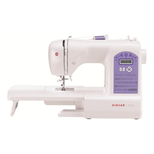 Máquina de coser recta Singer Starlet 6680 portable blanca y morado 110V