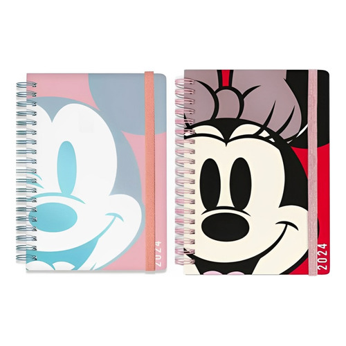 Agenda 2024 Planner Mickey Minnie Mouse + Sickers Color De La Portada Pasteles Mickey Mouse