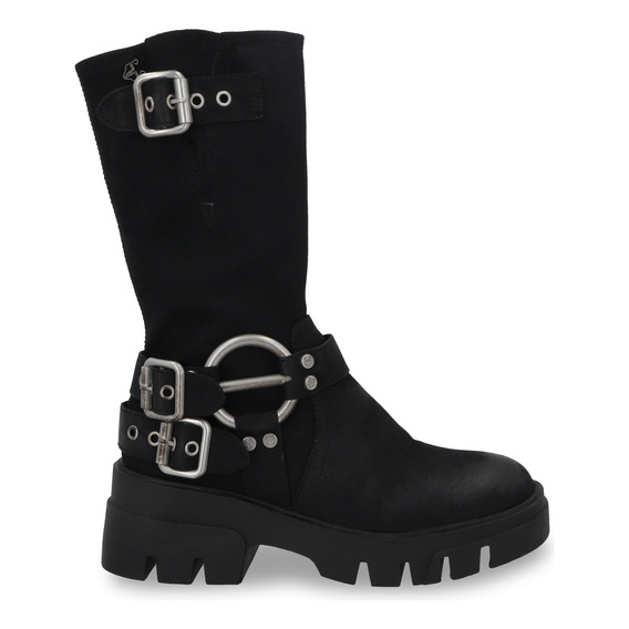 Bota Plataforma Negra Mujer 35985 Gotta