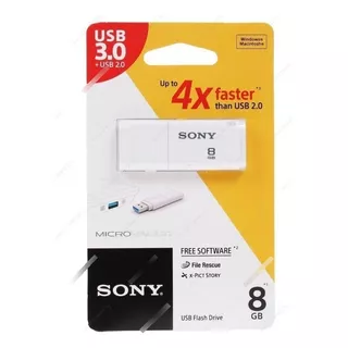 Pendrive Sony 8gb Usm-8x Usb 3.0 Branco 4x Mais Veloz