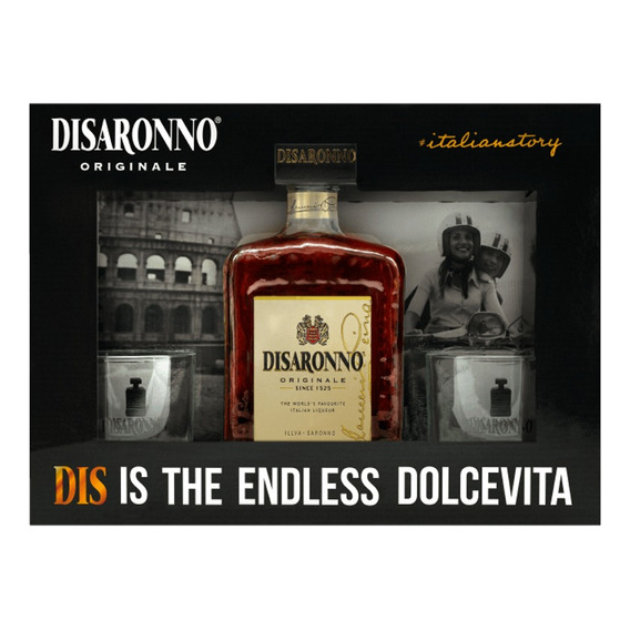 Pack Regalo Amaretto Disaronno 700cc Bajativo + Vasos