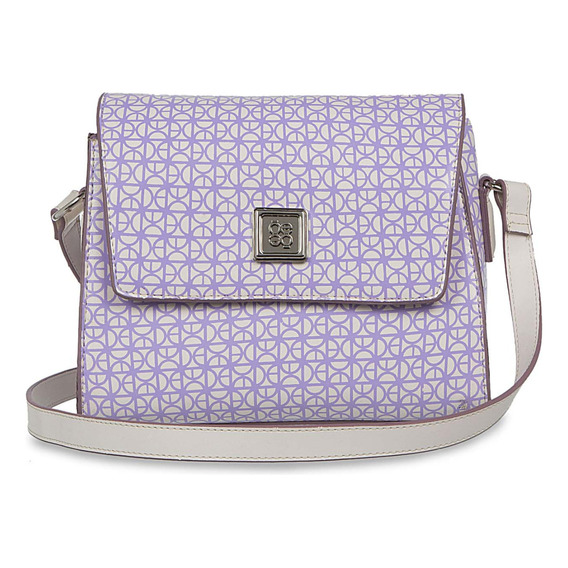 Bolsa Cloe Crossbody Chica Para Mujer Broche Magnético Color Lila