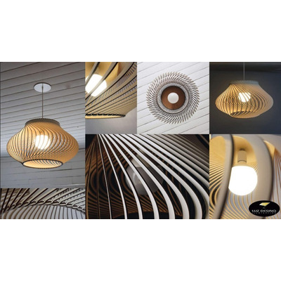 Lampara Colgante 1 Luz Barcelona Negro Madera Apto E27 Ln