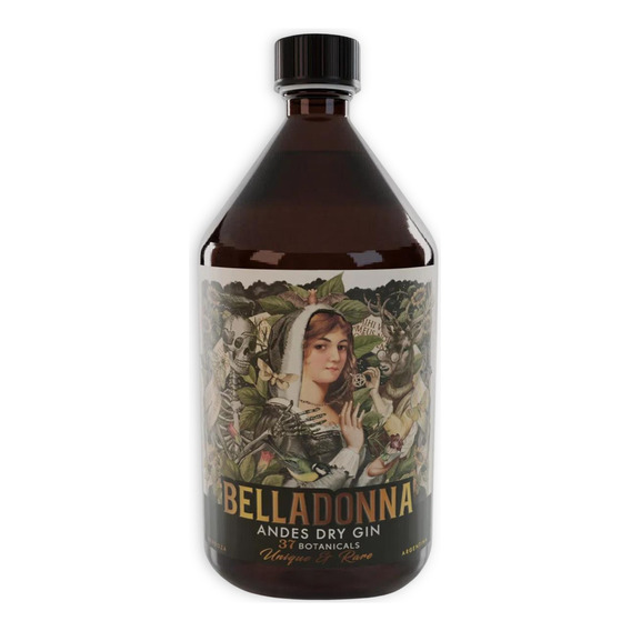 Gin Belladonna Andes Dry 37 Botánicos 1000ml Destilado
