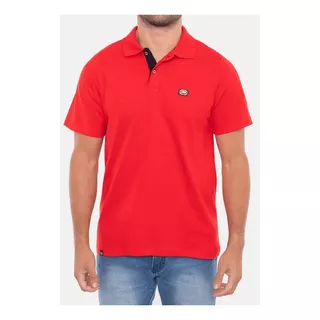 Camisa Polo Ecko Fashion Basic Logo Vermelha Original Charme