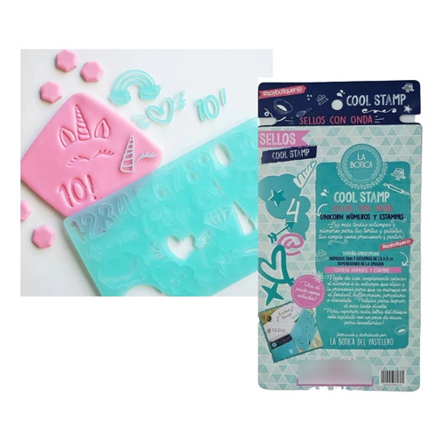 Sellos Cool Stamp Unicorn Numeros Y Estampas Cookies X1u Color Verde agua