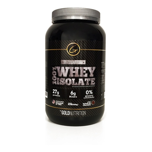 Suplemento en polvo Gold Nutrition  Elite Series 100% Whey Isolate proteína sabor helado de chocolate en pote de 908g