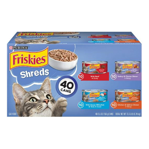 Purina Friskies Shreds En Gravy Adult Wet Cat Paquete De Var