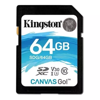 Kingston Memoria Sd Xc Tarjeta U3 64gb Uhs-1 Camara Drone +