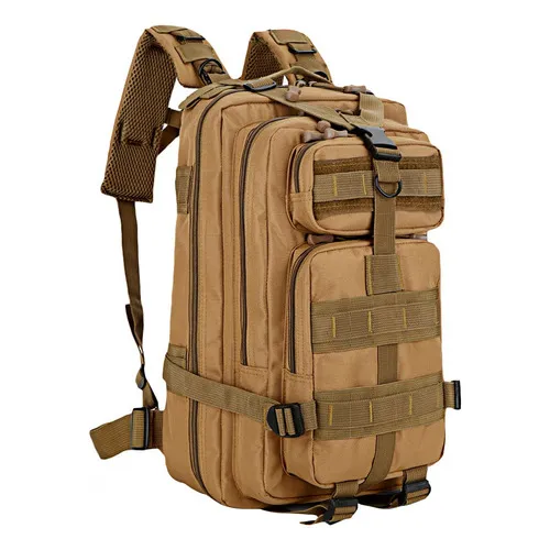 Mochila T ctica Militar Mochilero Camelback Bolsillos Color Marr n