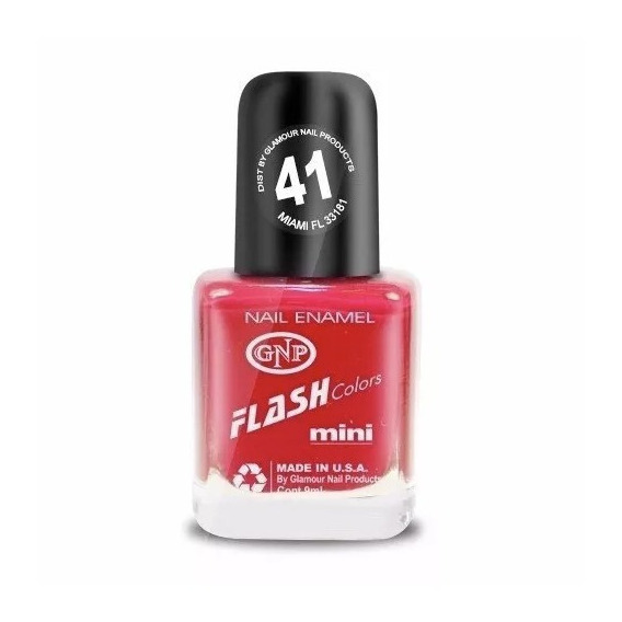 Esmalte Flash Colors De Gnp 9ml Nro.41 Rojo Rosa