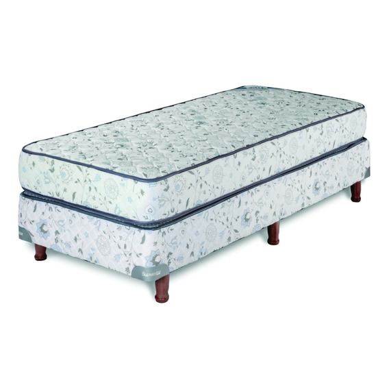 Sommier Y Colchon Suavestar Extra Espuma Matelaseado 80x190