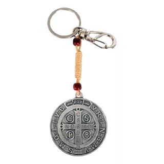 Chaveiro Católico Medalha São Bento Metal Cruz Artigo Religi