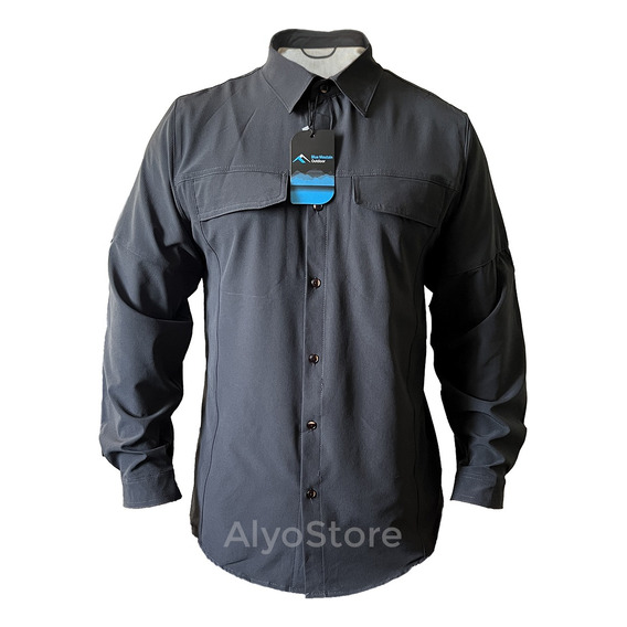 Camisa Hombre Outdoor Con Protecion Uv Trekking Ripstop