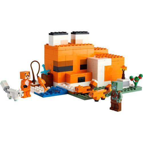 Kit De Construcción Lego Minecraft El Refugio Zorro 21178 193 Piezas 3+