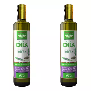 Óleo De Chia 100% Puro Color Andina 250ml - 2 Pacotes