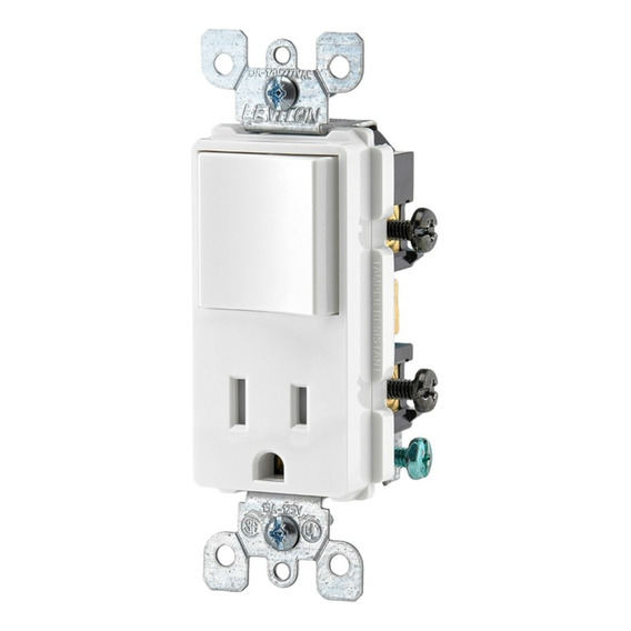 Interruptor + Toma Leviton 5625-w Decora