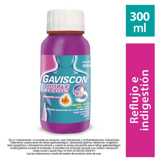 Gaviscon Doble Accion Sabor Menta 300ml