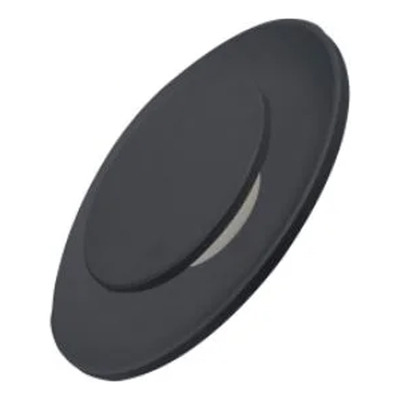 Aplique Circular Led Exterior Chulette M Negro 24cm 9w Cie 