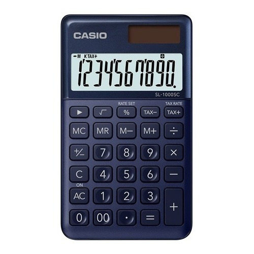 Calculadora Casio Sl-1000sc-ny Solar 10 Dig. Azul Acero