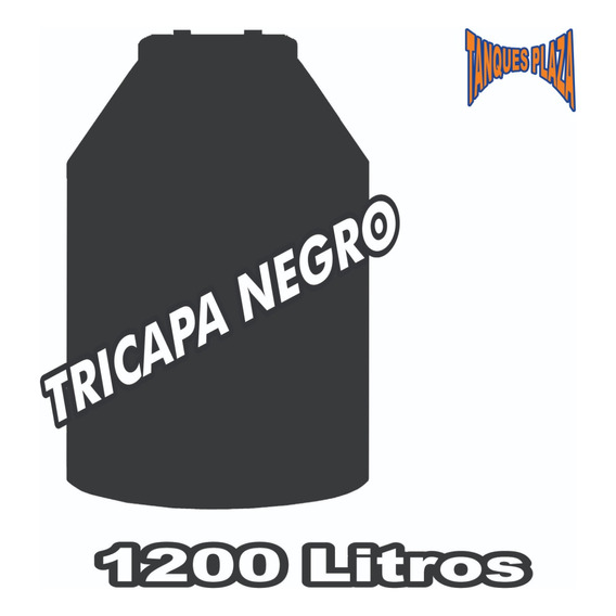 Tanque De 1200lts Litros Tricapa Negro Plaza Línea Obra 