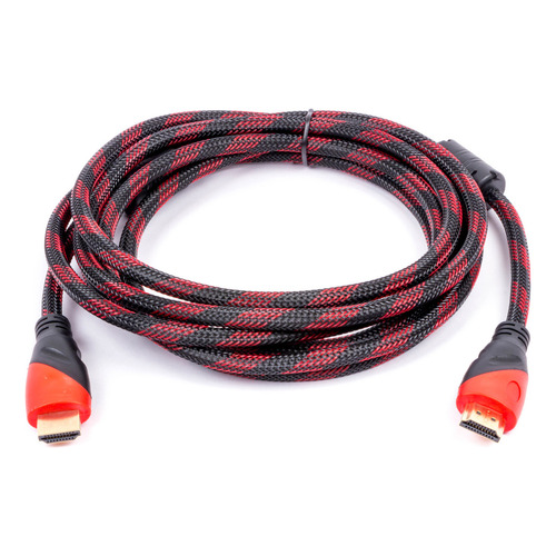 Naceb Tecnología Cable 3 M HDMI NA-051 Cable Hdmi Largo 3 M Color Negro Rojo 4k Cable Reforzado