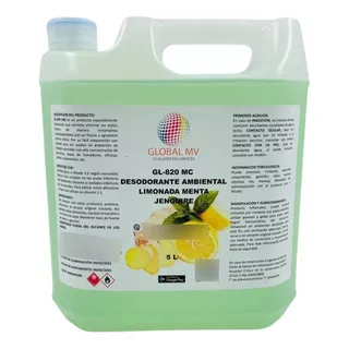 Desodorante Ambiental Concentrado Limonada Menta Jengibre 5l
