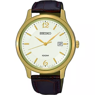 Reloj Seiko Hombre Sur150p1 Malla Marron Fondo Blanco