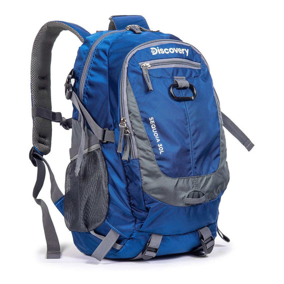 Mochila viaje Discovery Sequoia color azul diseño lisa 30L