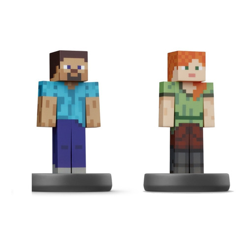 Amiibo Steve And Alex - Minecraft