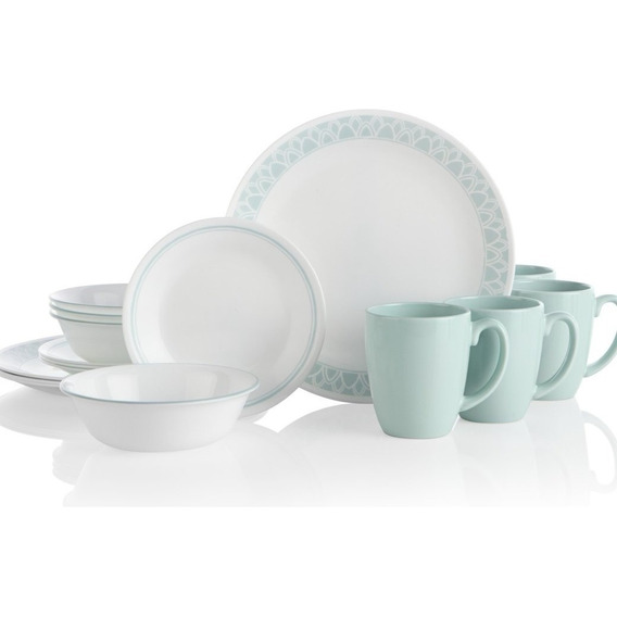 Set De Vajilla Classic Delano Corelle De 16 Piezas Color Blanco