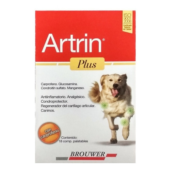 Artrin Plus 18 Comprimidos Palatables Condoprotector  Perro