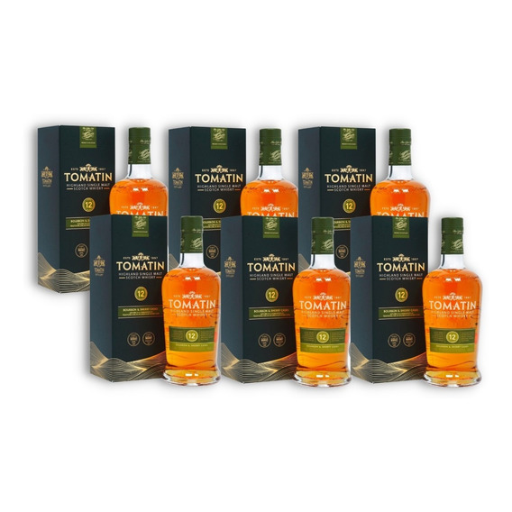 Whisky Tomatin 12 Years Single Malt Scotch Caja X6u 700ml