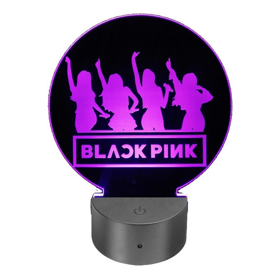 Lámpara Ilusión 3d   Black Pink Kpop   + Control Remoto