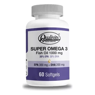 Super Omega 3 Fish Oil 1000mg Qualivits X 60 Cápsulas