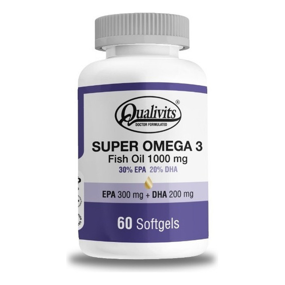 Super Omega 3 Fish Oil 1000mg Qualivits  60 Cápsulas