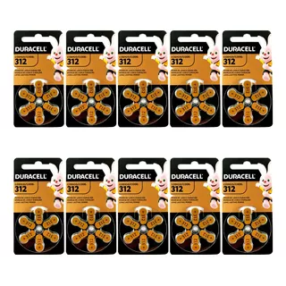 Pack 60 Duracell Activair 312 Batería Audífonos - Todopilas