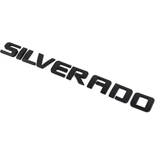 Emblema Silverado Letras  Negras Adherible 2020-2022
