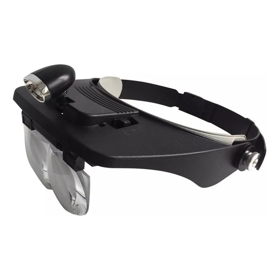 Visera Vincha Lupa Con 4 Lentes Luz Led Modelismo Black Jack