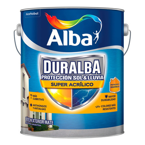 Alba Albafrent latex exterior acrílico antialga 4L color teja