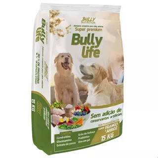 Ração Cachorro 15kg Bully Life 30% Proteínas Animal Natural