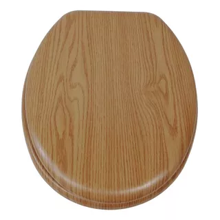 Tapa Inodoro Water Madera Mdf Asiento Baño Herrajes Metal