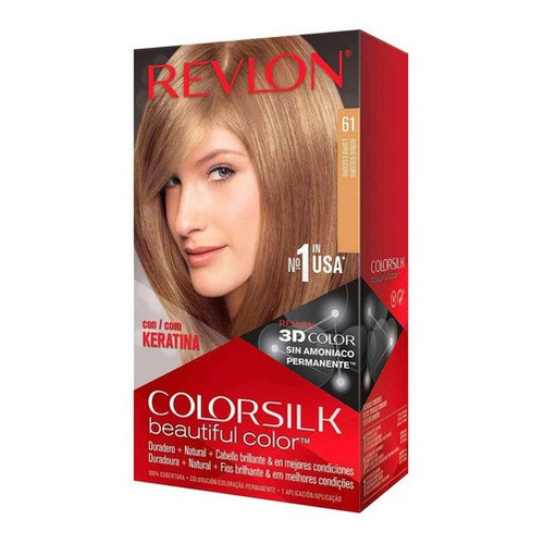 Kit Tinta Revlon  Colorsilk beautiful color™ tono 61 rubio oscuro para cabello