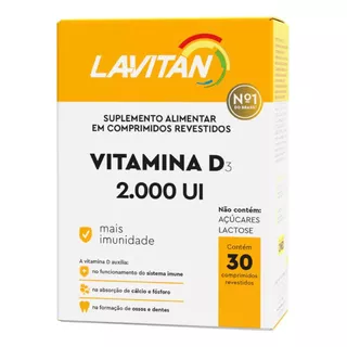 Lavitan Vitamina D 2000ui 30cp - Cimed Sem Sabor-without Flavor