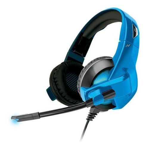 Auriculares Gamer Pc Ps4 Play 4 Luces Microfono Noga Stinger Color Azul