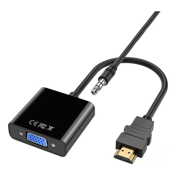 Convertidor / Adaptador Cable De Puerto Hdmi A Vga Con Audio