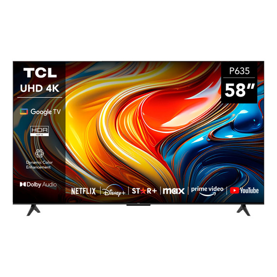 LED 58  TCL 58P635 4K HDR Smart TV Google TV